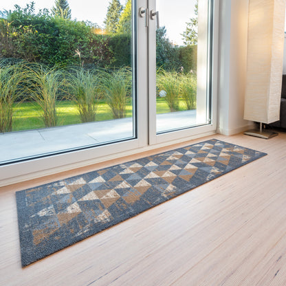 Miabella Schmutzfangmatte D 716 C 040 Dreiecke Grau-Braun in 3 Größen