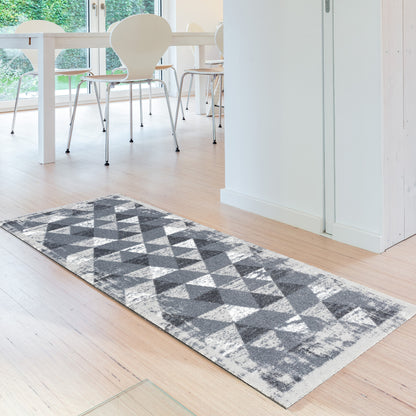 Miabella Schmutzfangmatte D 716 C 042 Dreiecke hellgrau  in 3 Größen