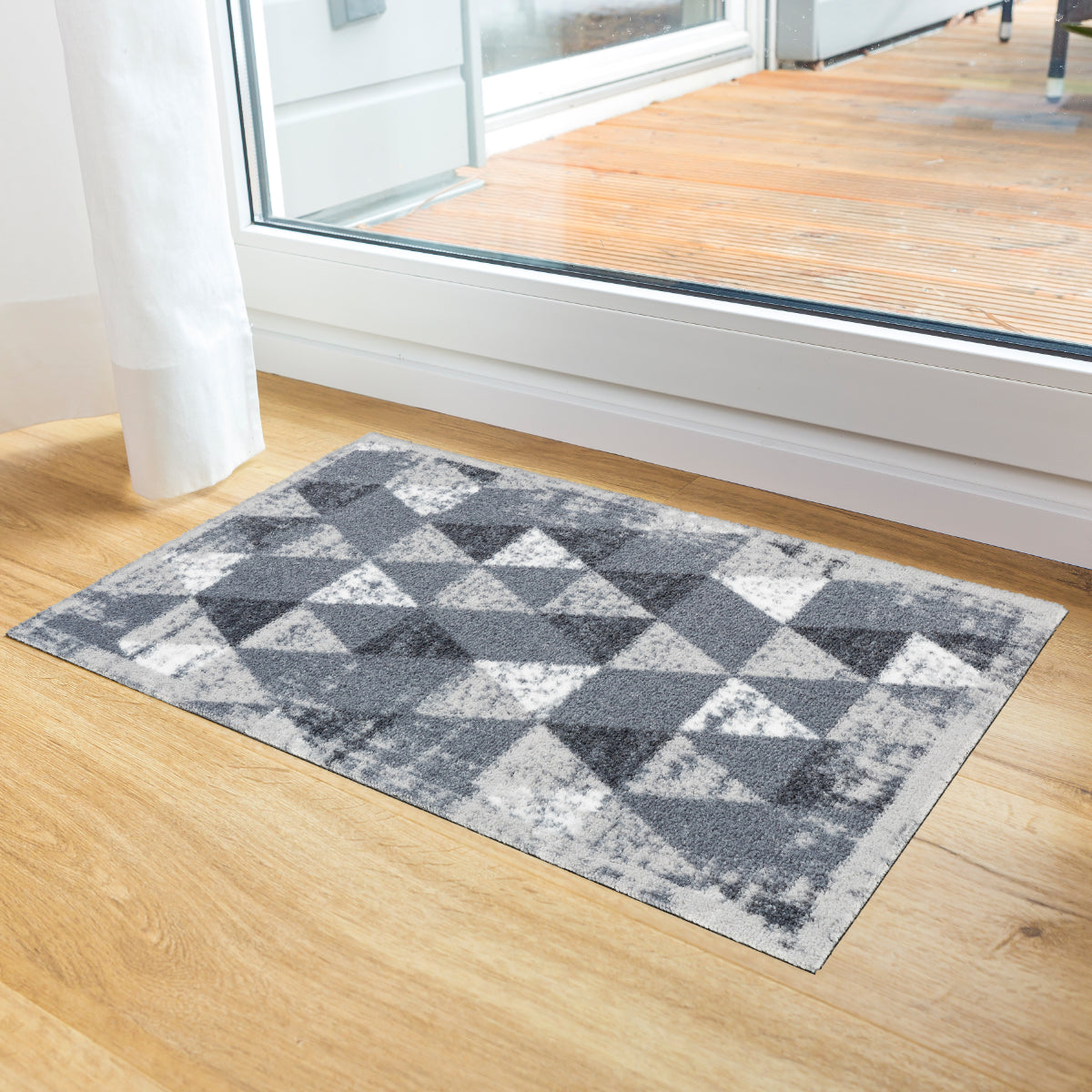 Miabella Schmutzfangmatte D 716 C 042 Dreiecke hellgrau  in 3 Größen