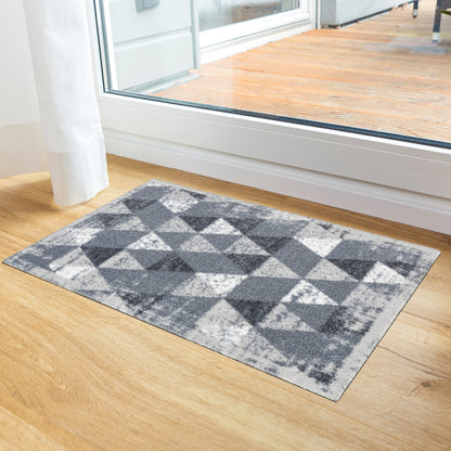 Miabella Schmutzfangmatte D 716 C 042 Dreiecke hellgrau  in 3 Größen