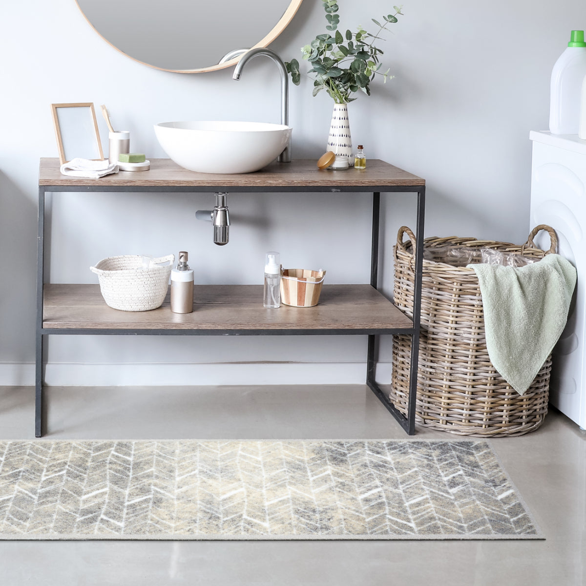 Miabella Schmutzfangmatte D 736 C 042 Fischgrät Linien in 3 Größen