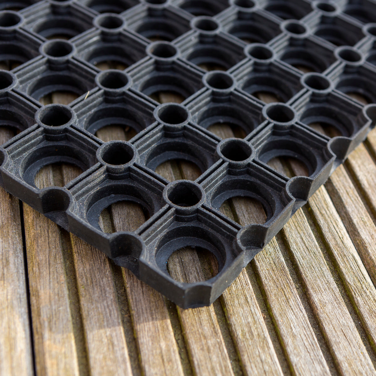 Gummimatte Quadro schwarz in 3 Größen