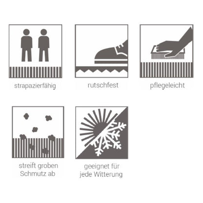 Gummimatte Quadro schwarz in 3 Größen