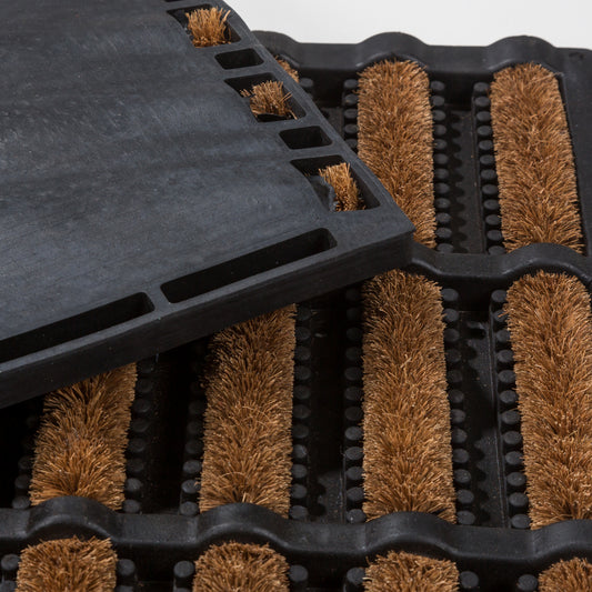 Rimini Kokosmatte Türmatte Fußmatte 001 Kokos-Gummi  40 x 60 cm