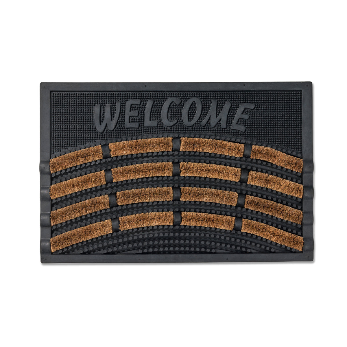 Rimini Kokosmatte Türmatte Fußmatte 002 Kokos-Gummi Welcome 40 x 60 cm