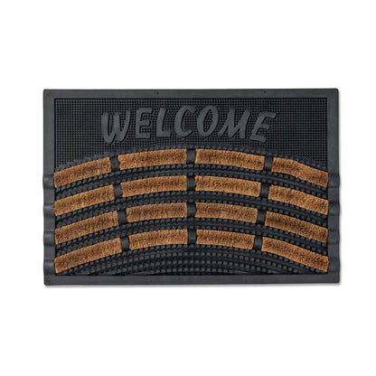 Rimini Kokosmatte Türmatte Fußmatte 002 Kokos-Gummi Welcome 40 x 60 cm