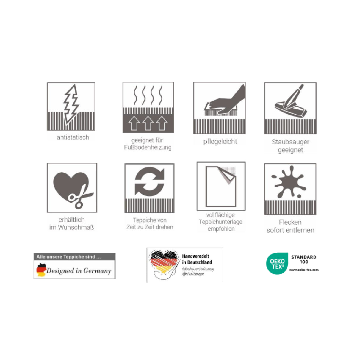 Salerno – D 200 C 000 – weiß – moderner Teppich mit flauschiger Haptik – 5 Größen