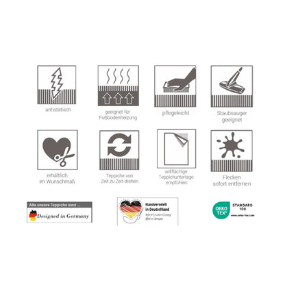 Salerno – D 200 C 000 – weiß – moderner Teppich mit flauschiger Haptik – 5 Größen