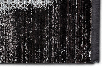 Load image into Gallery viewer, Grandezza - Brush schwarz/anthrazit  - 202 041 -  schick gemusterter Kurzflor-Teppich, 7 Designs,  6 Größen