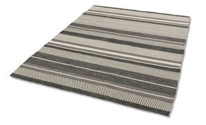 Merlot – Streifen grau/anthrazit – 6430-201 043 – handgewebt, kurzflor – ein Markenteppich von Astra mit hohem Wollanteil – 4 Standardgrößen
