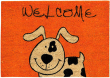 Laden Sie das Bild in den Galerie-Viewer, Coco Style Kokosmatte Türmatte Fußmatte 9126 07 Welcome Hund  40 x 60 cm