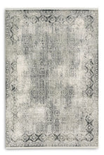 Load image into Gallery viewer, Positano - 203 004 - Bordüre grau/creme -  schick gemusterter Kurzflor-Teppich, 4 Designs,  4 Größen