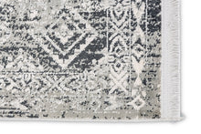 Laden Sie das Bild in den Galerie-Viewer, Positano - 203 004 - Bordüre grau/creme -  schick gemusterter Kurzflor-Teppich, 4 Designs,  4 Größen