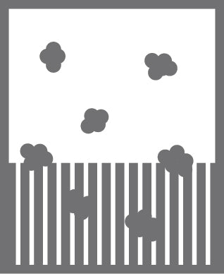 Border Pin Gummi Fußmatte schwarz 45 x 75 cm eckig