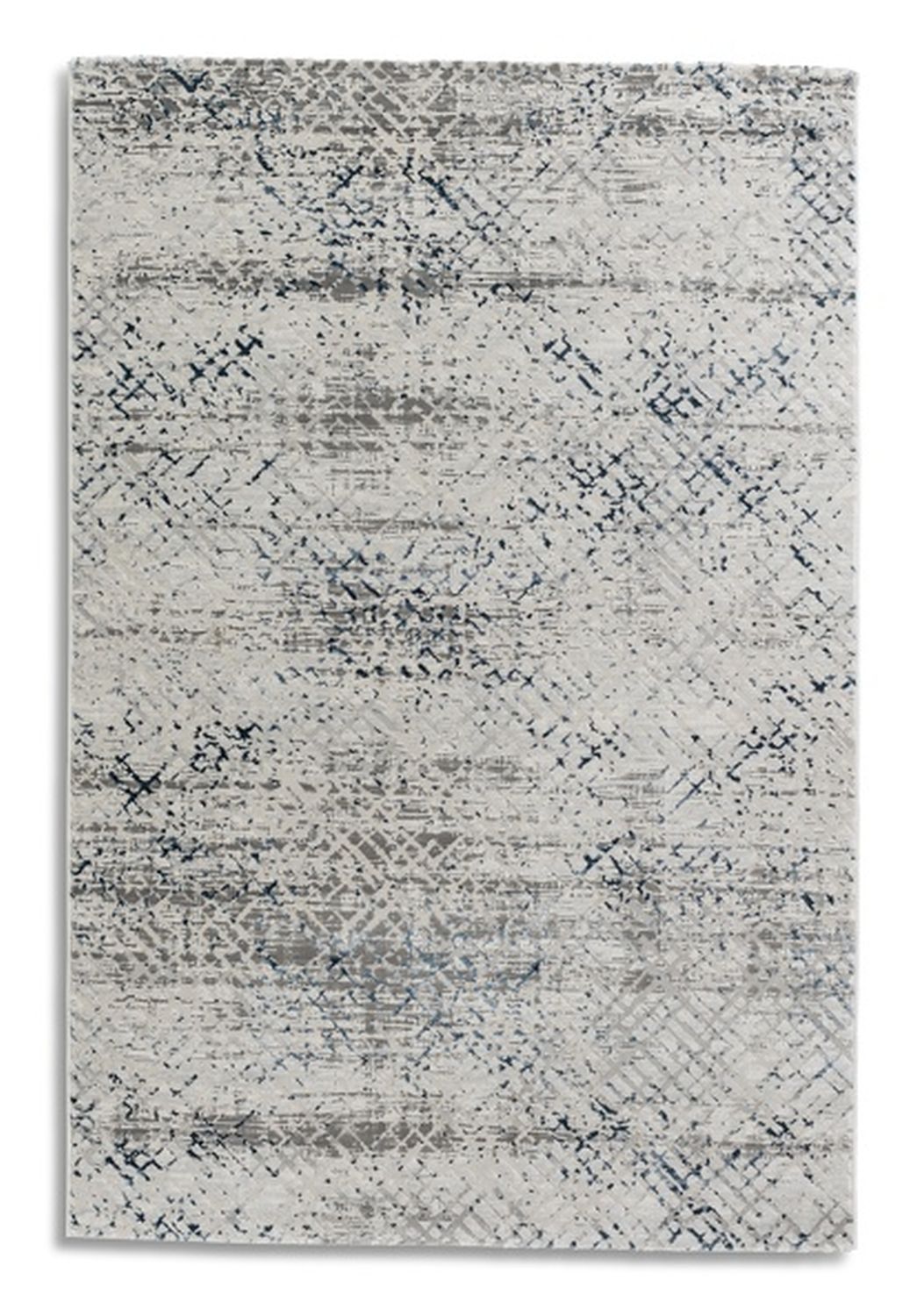 Antea - 6626 202 020 WM – blau/creme-  schick gemusterter Kurzflor-Teppich nach Maß