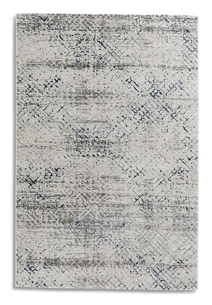 Antea - 6626 202 020 WM – blau/creme-  schick gemusterter Kurzflor-Teppich nach Maß