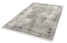 Laden Sie das Bild in den Galerie-Viewer, Positano - 203 004 - Bordüre grau/creme -  schick gemusterter Kurzflor-Teppich, 4 Designs,  4 Größen