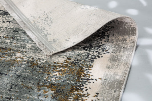 Positano - 201 004 - Allover creme/kupfer - schick gemusterter Kurzflor-Teppich, 4 Designs, 4 Größen