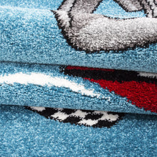 Laden Sie das Bild in den Galerie-Viewer, Kids Kinderteppich Teppich Formel 1 Rennwagen 460 1blau in 3 Größen