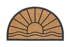 Kokosmatte Coco Deluxe Light 545 004 Sonne halbrund 45 x 75 cm