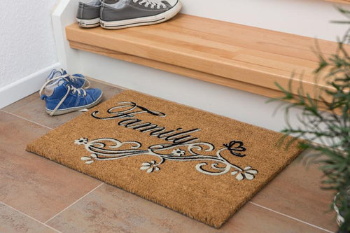 Coco Design Kokosmatte Türmatte Fußmatte 9119 115  Family  40 x 60 cm