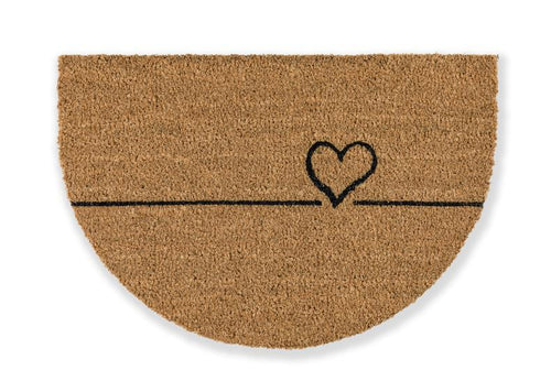 Coco Smart Fußmatte Kokos Herz 9133001 halbrund 40 x 60 cm