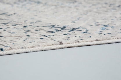 Antea - 6626 202 020 WM – blau/creme-  schick gemusterter Kurzflor-Teppich nach Maß