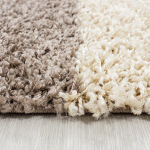 Load image into Gallery viewer, Life Hochflor Teppich Brücke 1501  3braun in 6 Größen