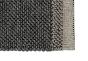 Morrelino – dunkelgrau - 6431-200 040 – handgewebt, kurzflor  - ein Markenteppich von Astra – Wolle-Mix - 4 Standargrößen