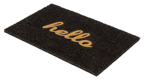 Coco Glitter Kokosmatte Fußmatte 9128 08 Hello schwarz 40 x 60 cm