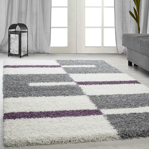 Gala Hochflor Teppich Brücke 2505  8lila in 10 Größen