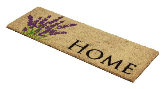Coco Style Kokosmatte Türmatte Fußmatte 9126 19-1 Welcome Lavendel  25 x 75 cm