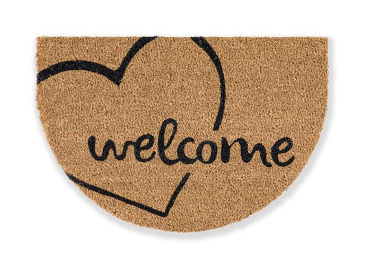 Coco Smart Kokos Vorleger  Welcome 9133002 halbrund  40 x 60 cm