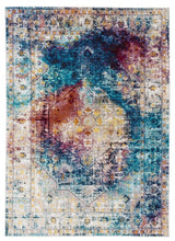 Laden Sie das Bild in den Galerie-Viewer, Siena blau - 184 020 -  schick gemusterter Kurzflor-Teppich, 4 Designs, 4 Größen