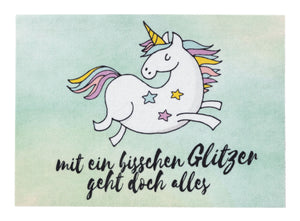Happy Home Türmatte 1696 07  Glitzer 50 x 70 cm