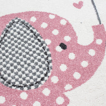 Laden Sie das Bild in den Galerie-Viewer, Kids Elefant Kinderteppich Teppich 570 2pink in 5 Größen