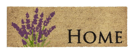Coco Style Kokosmatte Türmatte Fußmatte 9126 19-1 Welcome Lavendel  25 x 75 cm