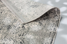 Laden Sie das Bild in den Galerie-Viewer, Positano - 203 004 - Bordüre grau/creme -  schick gemusterter Kurzflor-Teppich, 4 Designs,  4 Größen