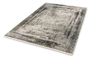 Grandezza - Vintage Bordüre grau - 206 043 - schicker Kurzflor-Teppich, 7 Designs, 6 Größen