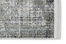 Load image into Gallery viewer, Positano - 205 004 - Streifen creme/anthrazit -  schick gemusterter Kurzflor-Teppich, 4 Designs,  4 Größen