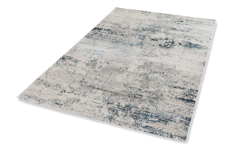 Antea - 6626 201 020 – Vintage blau/creme -  schick gemusterter Kurzflor-Teppich, 2 Designs, 3 Größen