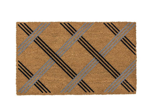Coco Design Kokosmatte Türmatte Fußmatte 9119 05 Karo  45 x 75 cm
