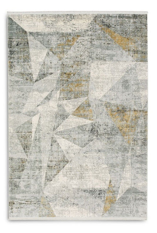 Positano - 204 004 - Design creme/anthrazit -  schick gemusterter Kurzflor-Teppich, 4 Designs,  4 Größen