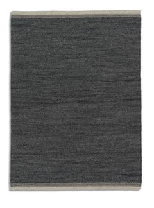 Morrelino – dunkelgrau - 6431-200 040 – handgewebt, kurzflor  - ein Markenteppich von Astra – Wolle-Mix - 4 Standargrößen