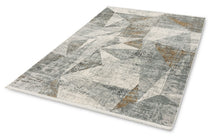 Load image into Gallery viewer, Positano - 204 004 - Bordüre grau/creme -  schick gemusterter Kurzflor-Teppich, 4 Designs,  4 Größen