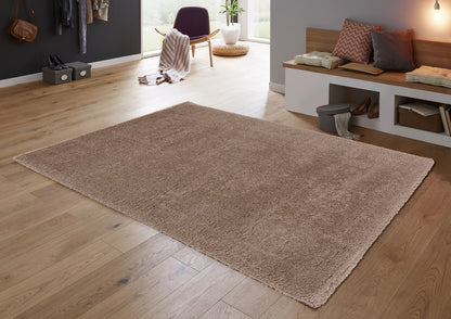 Salerno – 6673 200 062 – hellbraun– moderner Teppich mit flauschiger Haptik – 10 schönen Farben – 5 Größen