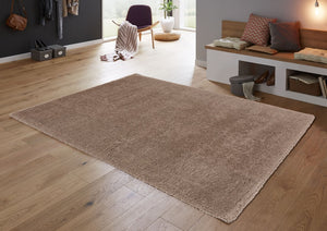 Salerno – 6673 200 062 – hellbraun– moderner Teppich mit flauschiger Haptik – 10 schönen Farben – 5 Größen