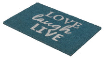 Load image into Gallery viewer, Coco Glitter Kokosmatte Fußmatte 9128 07 Love Laugh Live 40 x 60 cm
