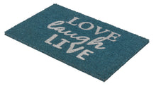 Laden Sie das Bild in den Galerie-Viewer, Coco Glitter Kokosmatte Fußmatte 9128 07 Love Laugh Live 40 x 60 cm
