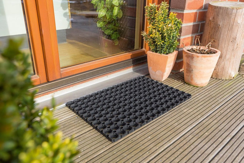 Gummimatte Quadro schwarz in 3 Größen
